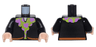 Torso Jacket with Lime and Medium Lavender Fluffy Trim Pattern / Black Arms / Light Nougat Hands