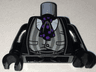 Torso Jacket with Gray Striped Stretched Vest, Black Ascot with Purple Spots Pattern / Black Arms with White Cuffs Pattern / Black Hands