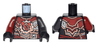 Torso Ninjago Black, Dark Red, Dark Silver, Silver and Copper Armor with Red Clock Hands and Hourglass Pattern / Pearl Dark Gray Arm Left / Dark Red Arm Right / Black Hands