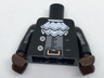 Torso Coat with White Ruffle over Dark Bluish Gray Vest, Silver Buttons Pattern / Black Arms with Silver Buttons Pattern / Dark Brown Hands