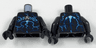 Torso Nexo Knights Dark Blue, Bright Light Blue and White Lightning Effects and Symbols Pattern / Black Arms / Black Hands