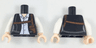 Torso Female Jacket with White Button Up Shirt and Dark Brown Shoulder Holster Pattern / White Arms / Light Nougat Hands