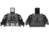 Torso SW Imperial Emigration Officer Jumpsuit Pattern / Black Arms / Black Hands