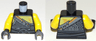 Torso Ninjago Chain Mail, Ripped Shirt, and Black Sash Pattern / Yellow Arms / Black Hands