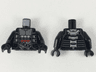 Torso Jacket over Silver Armor, 3 Red Cylinders Pattern / Black Arms / Black Hands