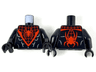 Torso Large Red 'V' with Webbing and Spider Pattern / Black Arms / Black Hands