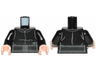 Torso SW Kylo Ren Tattered Robe Pattern / Black Arms / Light Nougat Hands