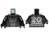 Torso SW Darth Vader with '20 YEARS LEGO STAR WARS' on Back Pattern / Black Arms / Black Hands