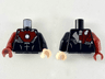Torso Dark Red Chest Plate with Arc Reactor Pattern / Black Arm Left / Dark Red Arm Right / Light Nougat Hand Left / Dark Red Hand Right