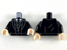 Torso Suit with Vest, White Shirt and Dark Green Tie with Silver Pin Pattern / Black Arms / Light Nougat Hands