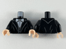 Torso Jacket with White Bow Tie, Shirt and Black Vest Pattern / Black Arms / Light Nougat Hands