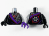 Torso Robe with Dark Purple Hem and Silver Robot Armor Pattern / Flat Silver Arm Left / Black Arm Right / Dark Purple Hand Left / Black Hand Right