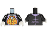 Torso Batman Suit with Orange Vest and Orange Bow Tie Pattern / Black Arms / White Hands