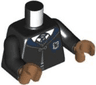Torso Hogwarts Robe Clasped with Ravenclaw Crest, Sweater, Shirt and Tie Pattern / Black Arms / Medium Nougat Hands