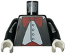 Torso Jacket Formal with White Vest, White Shirt and Large Red Bow Tie Pattern / Black Arms / White Hands