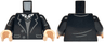 Torso Jacket, Dark Bluish Gray Sweater, White Shirt Pattern / Black Arms / Light Nougat Hands