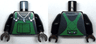 Torso Green Overalls with Claw Necklace Pattern / Black Arms / Dark Brown Hands