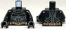 Torso Batman Logo with Body Armor Outline, Copper Belt Pattern / Black Arms / Black Hands