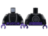 Torso Robe with Silver Hem over Armor, Dark Purple Sash, Flower Emblem on Back Pattern / Black Arms / Dark Purple Hands