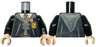 Torso Hogwarts Robe Double Clasped with Badge, Gryffindor Crest, Sweater, Shirt and Tie Pattern / Black Arms / Light Nougat Hands