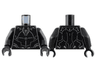 Torso Necklace with 7 Claws, Light Bluish Gray and Pearl Dark Gray Lines and Contours Pattern / Black Arms / Black Hands