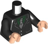 Torso Suit Jacket, Dark Green Shirt, Pearl Dark Gray Tie with Silver Snake Pin Pattern / Black Arms / Light Nougat Hands