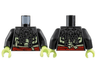 Torso Silver Skull Mantle and Chains, Yellowish Green Ribs, Red Sash Pattern / Black Arms / Yellowish Green Hands