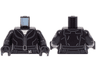 Torso Female Suit with Silver Zipper, Dark Bluish Gray Belt with Dark Red Buckle, Light Nougat Neck Pattern / Black Arms with SHIELD Logo Pattern / Black Hands