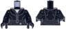 Torso Female Suit with Silver Zipper, Dark Bluish Gray Belt with Dark Red Buckle, Light Nougat Neck Pattern / Black Arms / Black Hands