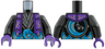 Torso Dark Purple Robe over Black and Dark Bluish Gray Tunic with Dark Azure Belt and Moon on Back Pattern / Black Arms / Dark Purple Hands