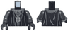 Torso Robe with Dark Bluish Gray Folds and Silver Chain, Pendant, and 3 Clasps Pattern / Pearl Dark Gray Arms / Black Hands