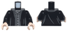 Torso Robe over Dark Silver Vest with 5 Buttons and Dark Bluish Gray Shirt Pattern / Black Arms with Buttons Pattern / Light Nougat Hands