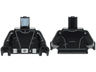 Torso SW Imperial Navy Trooper Uniform Jumpsuit, Large V-Shaped Panel, Belt with Silver Buckle, Dot and 2 Boxes Pattern / Black Arms / Black Hands