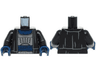 Torso Robe over Dark Silver Armor with Rivets, Dark Blue Shirt and Sash Pattern / Black Arms / Dark Blue Hands
