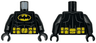 Torso Batman Suit with Bat in Yellow Oval Logo, Utility Belt with Pouches and Medium Nougat Details, Dark Bluish Gray Muscles Outline Pattern / Black Arms / Black Hands