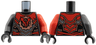 Torso Armor, Red and Dark Silver Plates, Arrows, Copper Gear and Trim Pattern / Red Arm Left / Pearl Dark Gray Arm Right / Black Hands