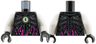 Torso Dark Silver Armor, Yellowish Green Eye and Barbs, Magenta Tentacles Pattern / White Arms / Black Hands
