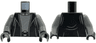Torso Cloak Open over Dark Bluish Gray Shirt with Dark Silver Filigree, Silver Circle Belt Buckle Pattern / Dark Bluish Gray Arms / Black Hands