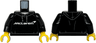 Torso Hoodie with Light Bluish Gray Drawstrings, Dark Bluish Gray Hem Lines, White 'McLaren' Logo and Undershirt Pattern / Black Arms / Yellow Hands