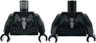 Torso with Dark Silver Webbing and Silver Stylized Spider on Front and Back Pattern / Black Arms / Black Hands