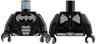 Torso Armor, Silver Bat, Midriff Plates, Belt, Dark Bluish Gray Lines Pattern / Black Arms / Black Hands