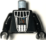 Torso SW Darth Vader Silver Armor with Dark Gray Chest Panel with Red and Blue Lights Pattern / Black Arms / Black Hands