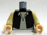 Torso Black Vest and White Shirt with Light Nougat Neck Pattern / Tan Arms / Light Nougat Hands
