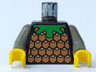 Torso Castle Knights Kingdom Scale Mail Brown Pattern / Dark Gray Arms / Yellow Hands