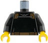 Torso SW Cape Chain Clasp and Belt Pattern (Dooku) / Black Arms / Yellow Hands