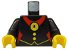 Torso Castle Fright Knights Red Spider Medal Pattern / Black Arms / Yellow Hands