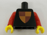 Torso Castle Classic Shield Quartered Red/Yellow Pattern, Inside with Ribs (Reissue) / Red Arms / Yellow Hands