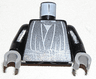 Torso SW Layered Robes over White Shirt, Waist Sash Pattern / Black Arms / Light Bluish Gray Hands