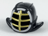 Minifigure, Headgear Helmet Ninjago Kendo with Gold Grille Mask and White Trim Pattern