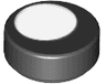 Tile, Round 1 x 1 with Large White Circle / Eye Pupil Offset Pattern